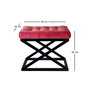Atelier Del Sofa Pouf Negro y Rojo